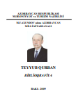 Teyyub Qurban: biblioqrafiya